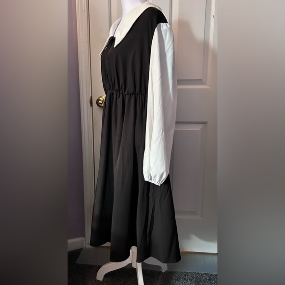 Shein Curve Black and White A-Line Dress Size 0XL - Picture 3 of 8